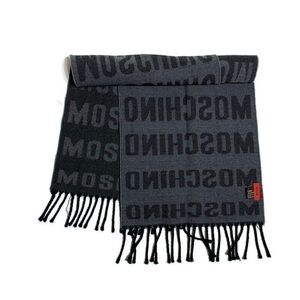 Moschino 50% wool mens scarf 60” long